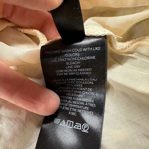 Free People Dress Womens XS Cream Green Feeling Groovy Floral Maxi Chiffon Boho - Picture 9 of 12